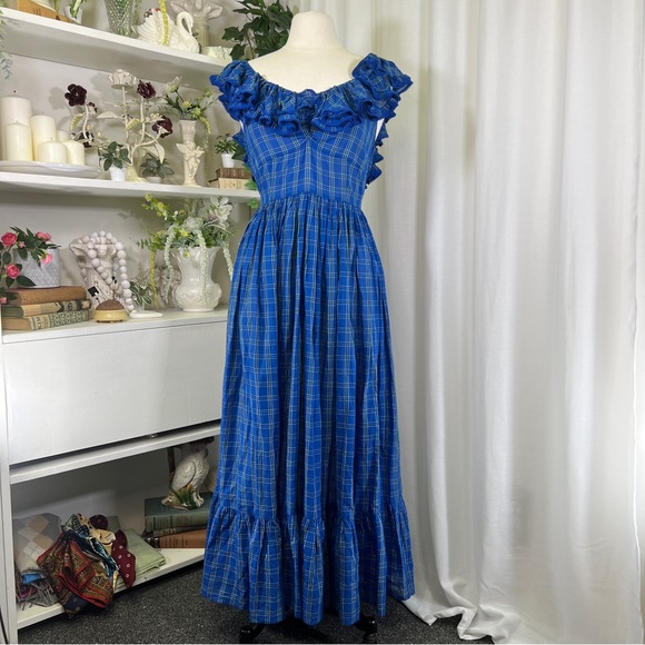 Doen Dresses & Skirts - NWT DÔEN Sora Park Lane Plaid Ruffled Checked Organic Cotton-voile Maxi Dress-XL